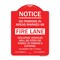 Signmission No Parking in Areas Marked as Fire Lane CVC Section 22500.1 and 22658 A, Red & White, RW-1824-23724 A-DES-RW-1824-23724 - alternate 1